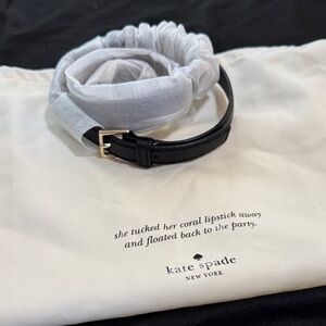 New!! Kate Spade Adjustable Black Pebbled Leather Handbag Strap